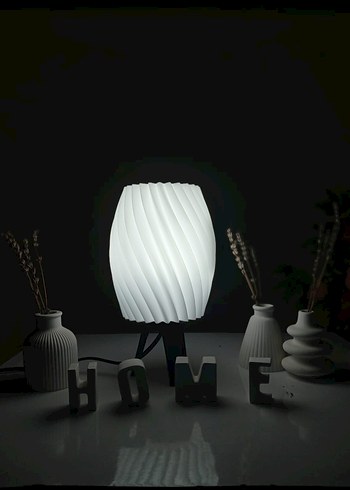 Beyaz Modern Masa Lambası - Görsel 3