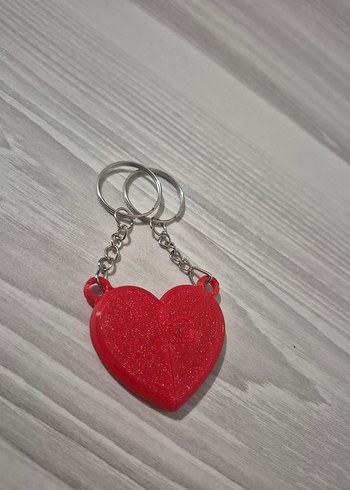 Çiftler İçin Birbirini Tamamlayan Kalpli Anahtarlık - Görsel 2