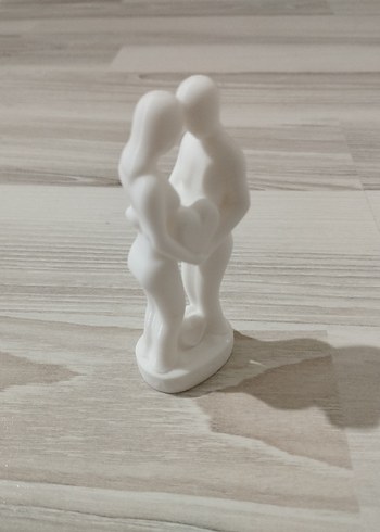 3D Baskı Beyaz Kalp Figürlü Sevgili Biblosu - Görsel 4
