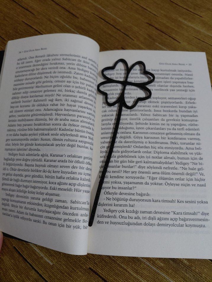 Çiçek Tasarımlı Kitap Ayracı 3'lü Set Halinde - Görsel 3