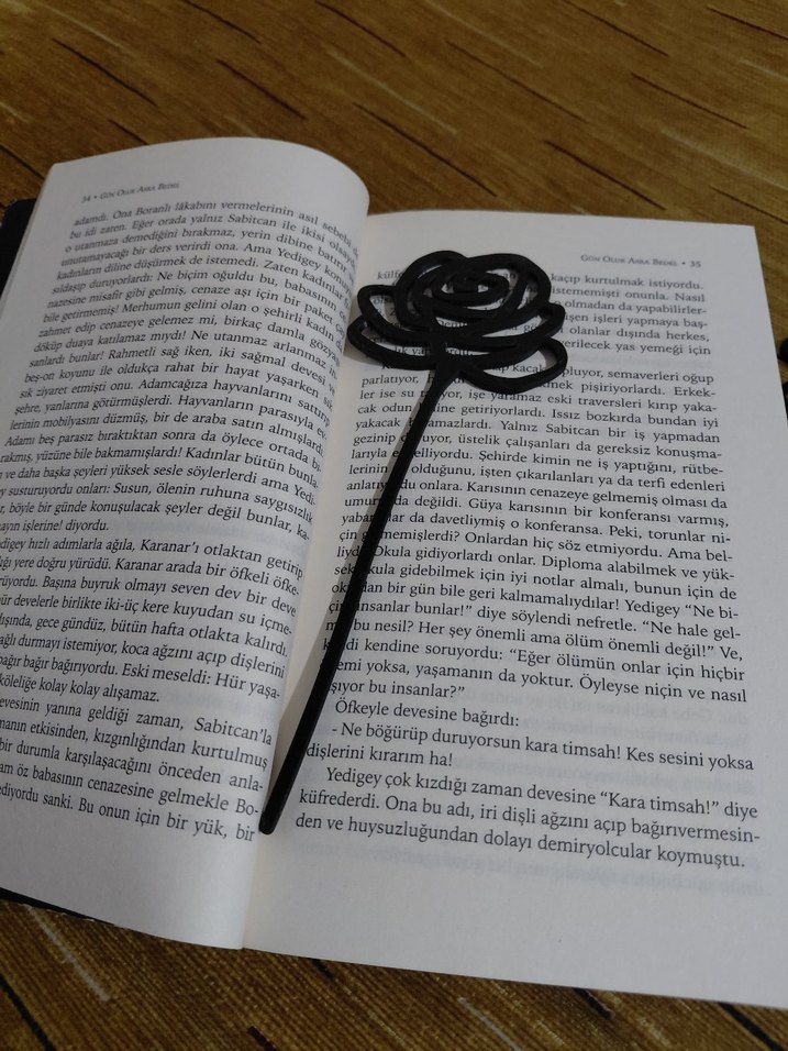 Çiçek Tasarımlı Kitap Ayracı 3'lü Set Halinde - Görsel 4