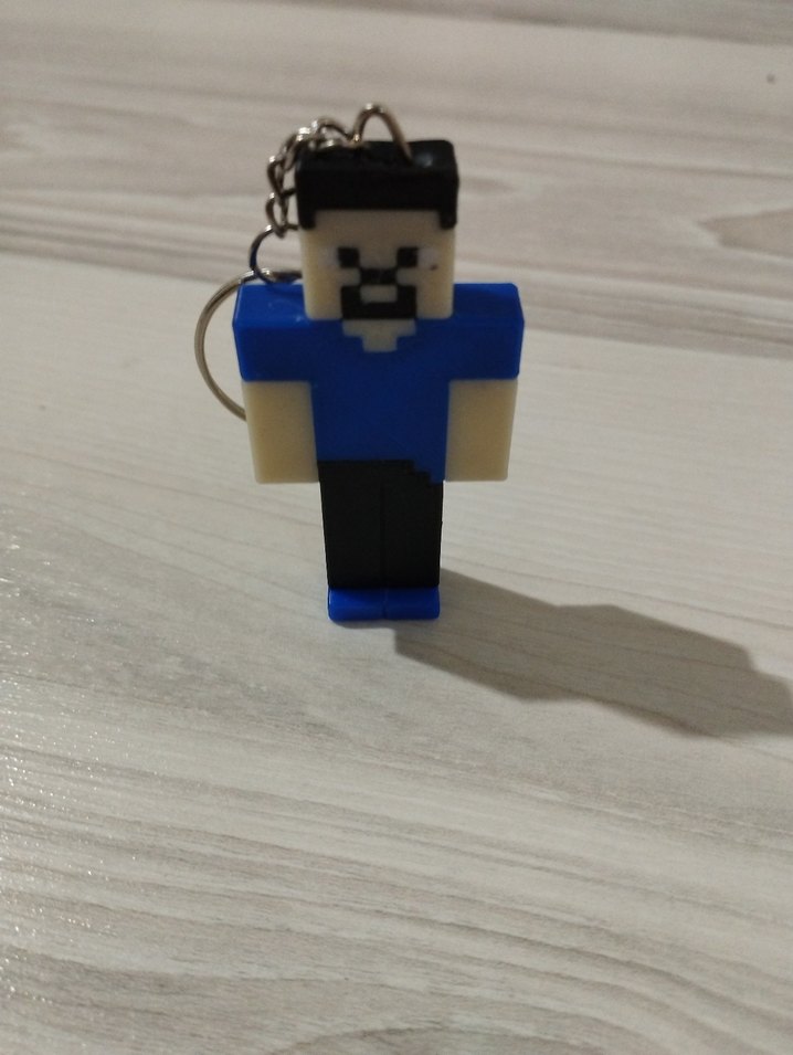 Minecraft Steve Figür Anahtarlık - Görsel 3
