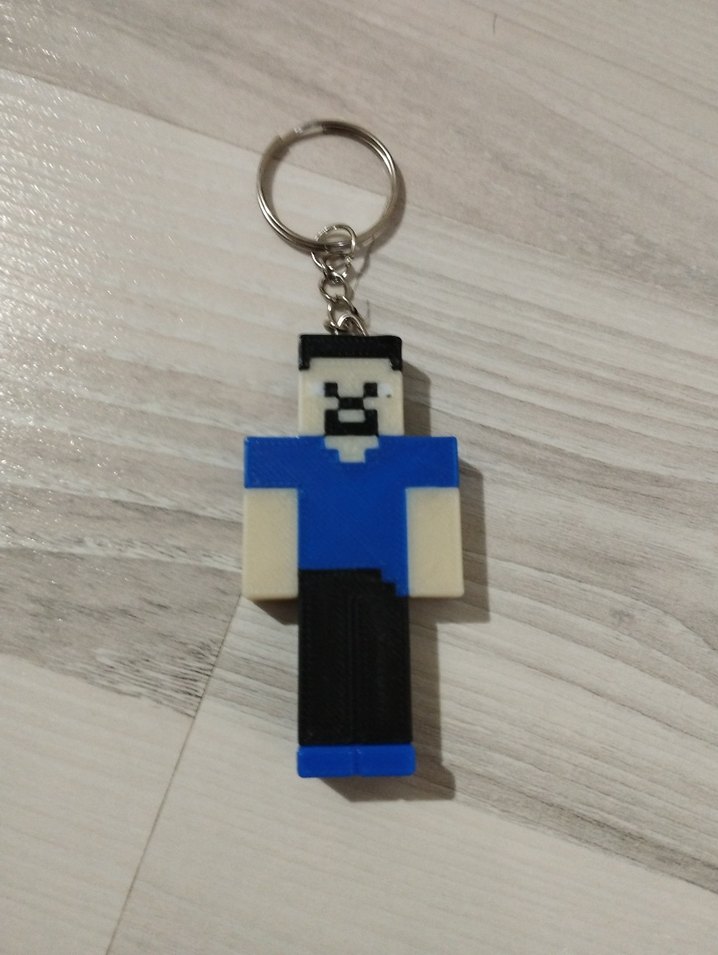 Minecraft Steve Figür Anahtarlık - Görsel 4
