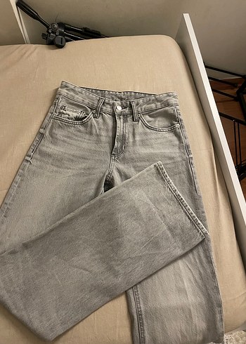 Beymen Club Gri Geniş Paça Jean Pantolon - Görsel 2