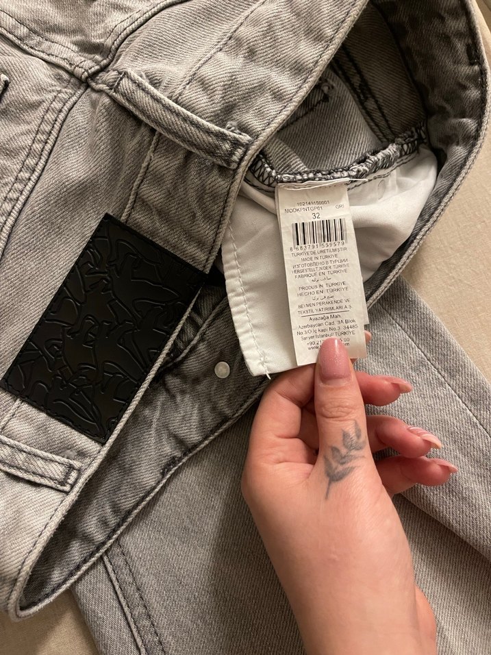 Beymen Club Gri Geniş Paça Jean Pantolon - Görsel 4