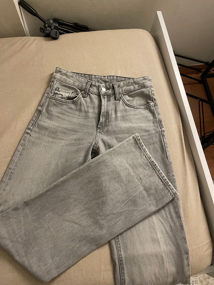 Beymen Club Gri Geniş Paça Jean Pantolon - Görsel 2