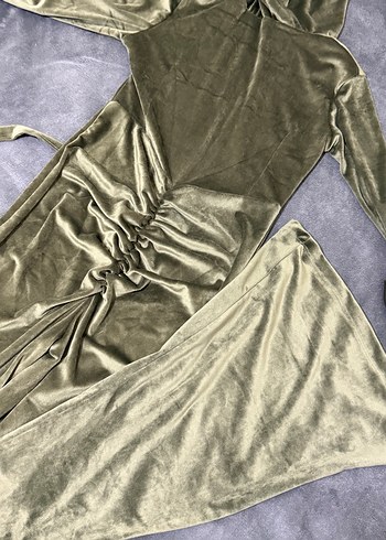 Kadın Fitilli Süet Kapüşonlu Tulum - Görsel 3