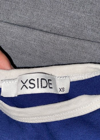 Mavi Baskılı Pamuk Crop - Görsel 3