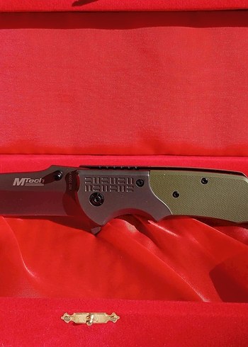 Koyu Kırmızı Kutulu Katlanır MTech Bıçak - Görsel 3