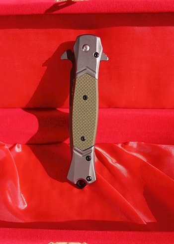 Kırmızı Kutuda Gri Katlanabilir Bıçak - Görsel 5