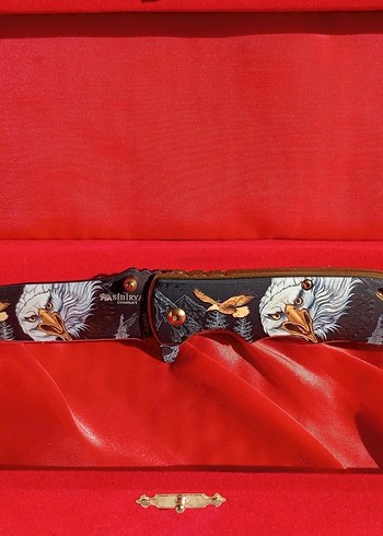 Kartal desenli katlanır gri çakı - Görsel 3