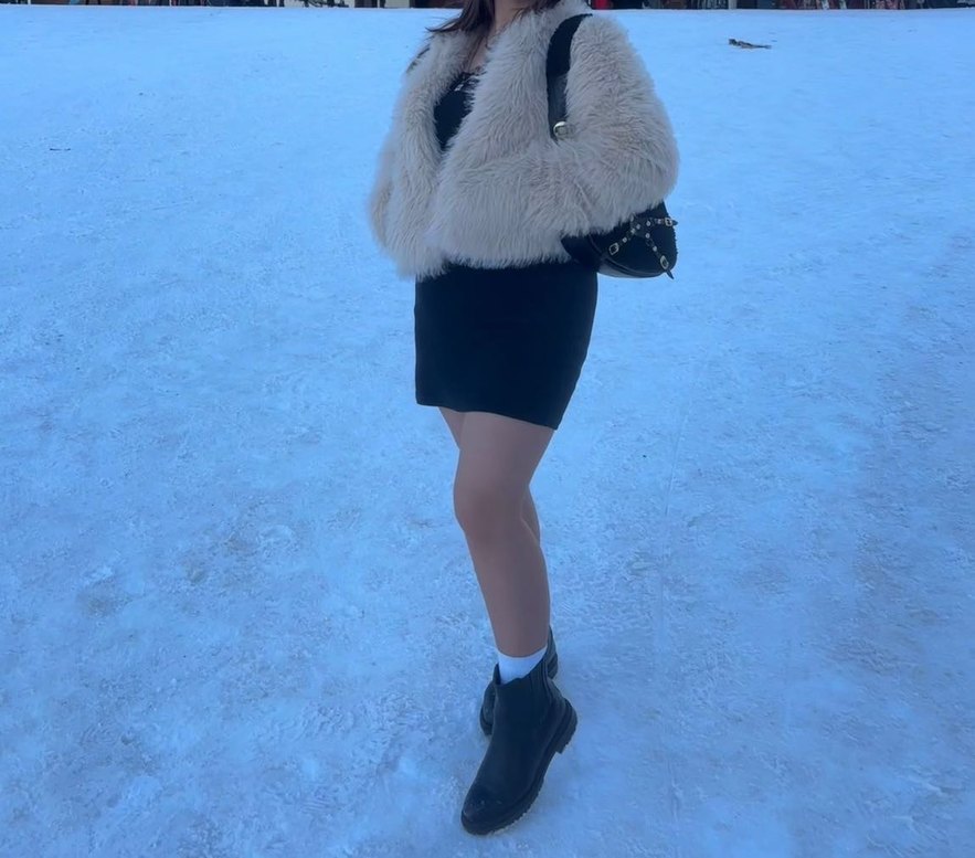 Bej-Krem Crop Kürk - Görsel 4