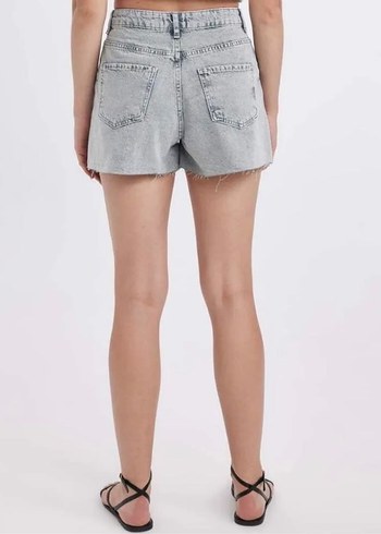 Mom Fit Yüksel Bel Şort - Görsel 4