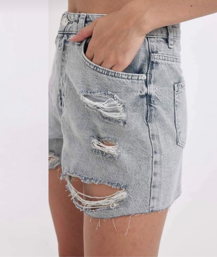 Mom Fit Yüksel Bel Şort - Görsel 2