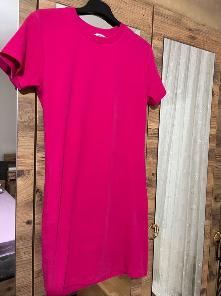 Pembe Tişört Elbise - Görsel 2