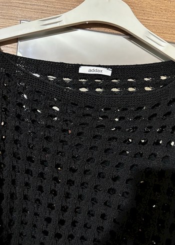 Siyah Örgü Kadın Kazak - Görsel 2