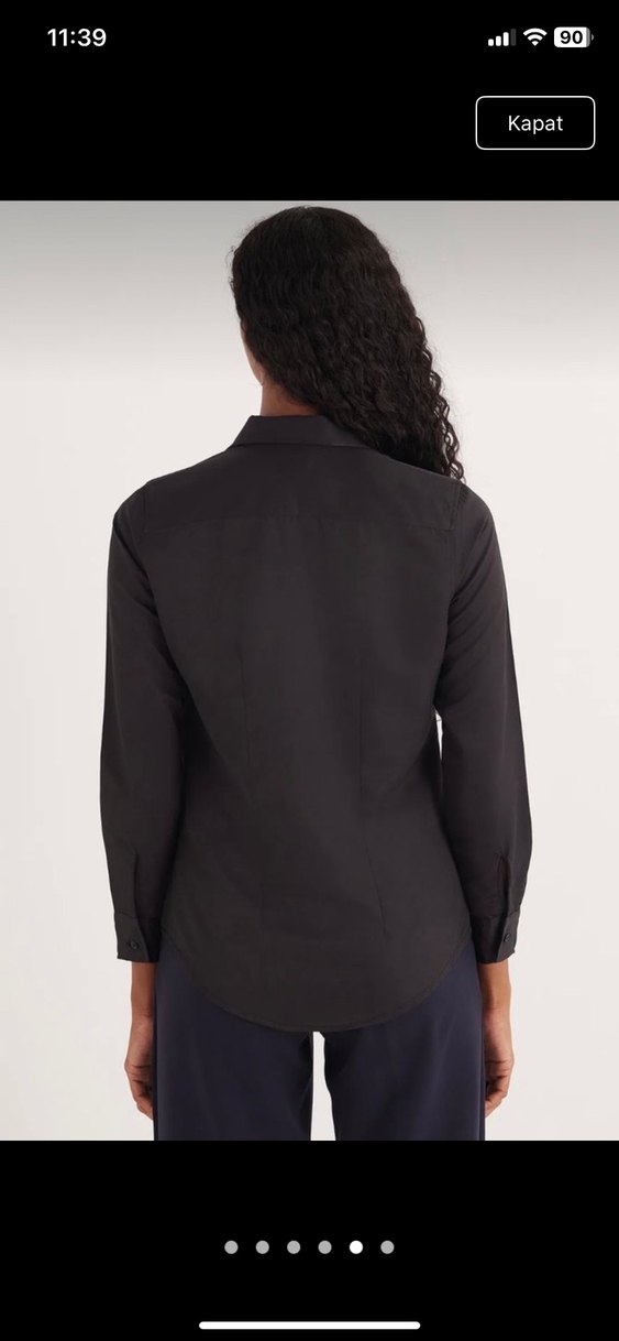 Kadın Siyah gomlek - Görsel 3