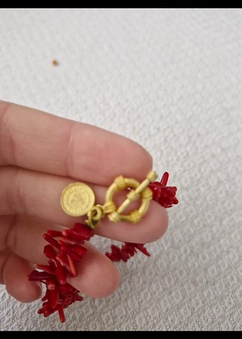 Kırmızı Boncuklu Bohem Kadın El Zinciri - Görsel 3