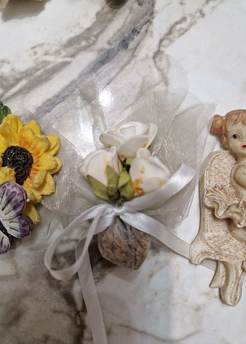 Beyaz Melek Figürlü Dekoratif Süs - Görsel 3