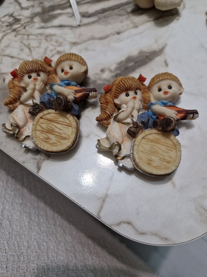 Renkli Çift Bebek Müzisyen Biblo - Görsel 3