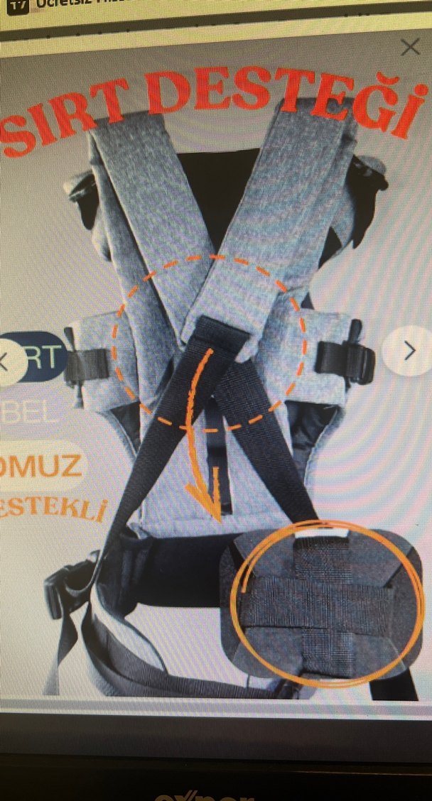 Gri Bel ve Sırt Destekli Bebek Taşıyıcı - Görsel 2