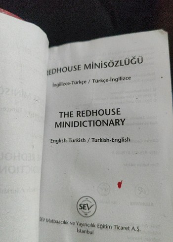 Redhouse Mini Sözlüğü İngilizce-Türkçe - Görsel 2
