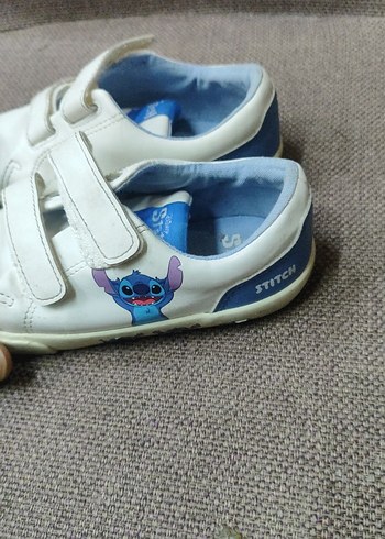 Çocuk Beyaz Cırt Cırtlı Spor Ayakkabı - Görsel 3