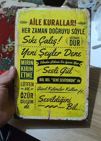 Aile Kuralları Dekoratif Kitap Kapak