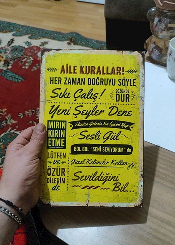 Aile Kuralları Dekoratif Kitap Kapak - Görsel 2