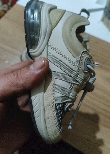 Bej Bağcıklı Kadın Sneakers - Görsel 3