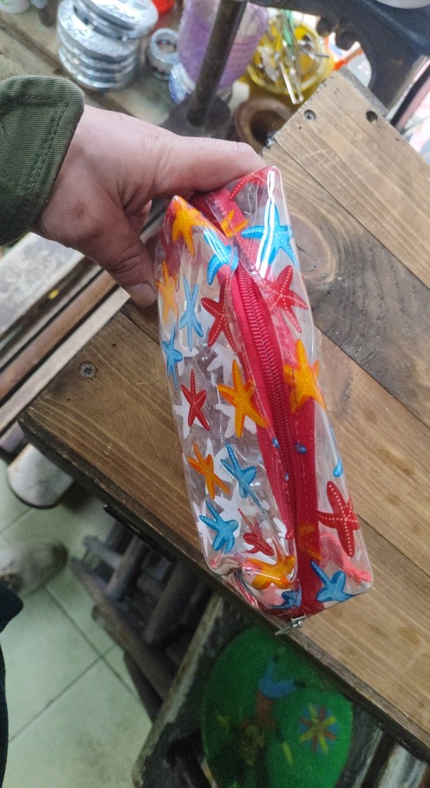 Renkli Deniz Yıldızı Desenli Makyaj Çantası - Görsel 3