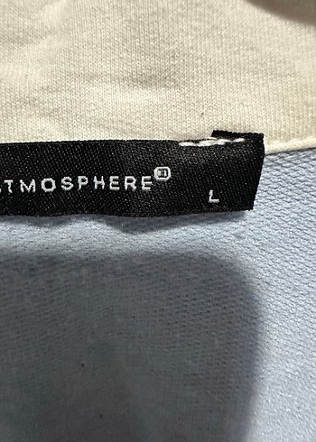 Mavi Beyaz Pamuklu Uzun Kollu Düğmeli Sweatshirt - Görsel 4