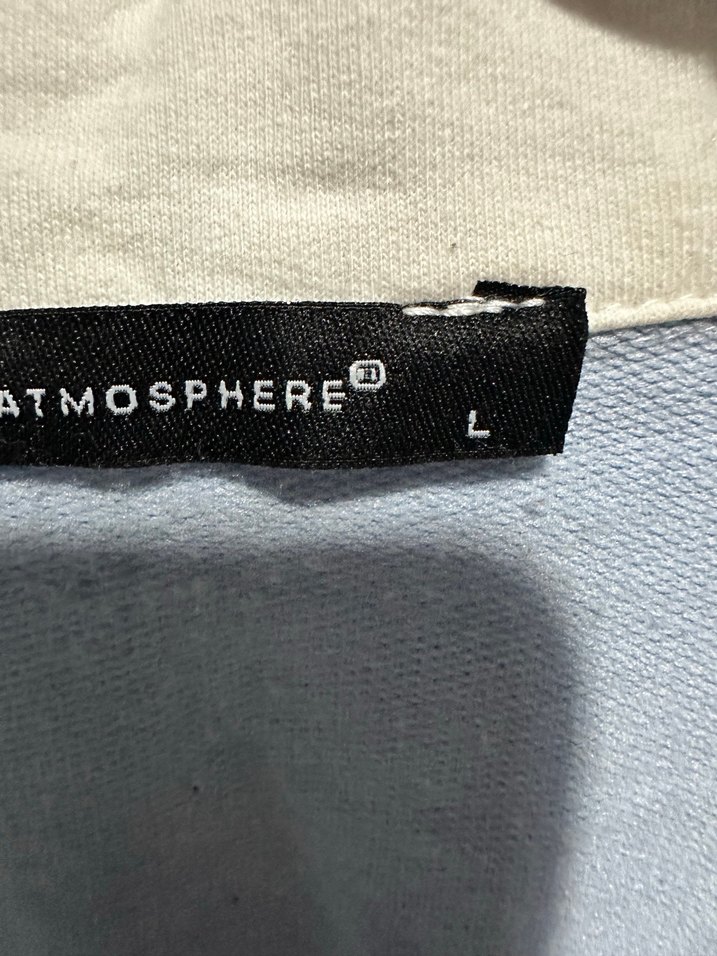 Mavi Beyaz Pamuklu Uzun Kollu Düğmeli Sweatshirt - Görsel 4