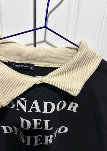 Siyah Baskılı Uzun Kollu Kadın Sweatshirt - Görsel 3