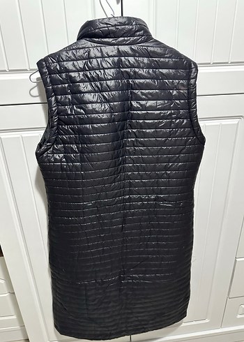 Siyah Fermuarlı Kadın Midi Yelek - Görsel 6