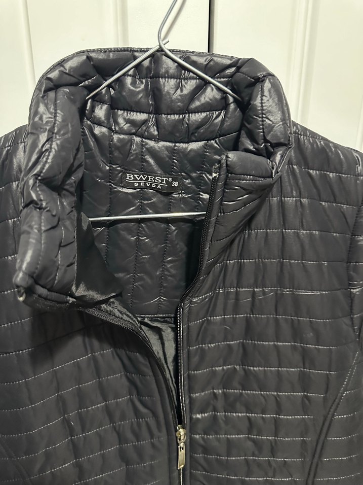 Siyah Fermuarlı Kadın Midi Yelek - Görsel 4