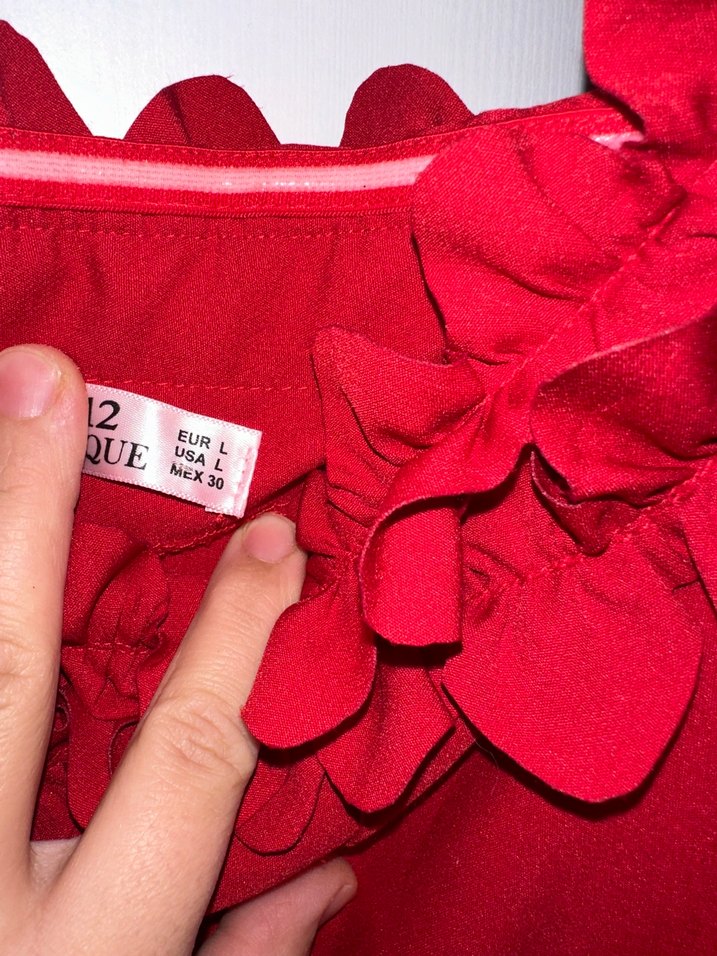 Kadın Bordo Uzun Abiye Elbise Fırfırlı - Görsel 3