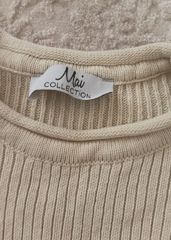 Bej Kız Çocuk Kolsuz Triko Süveter - Görsel 3