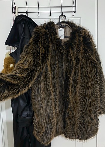 Koyu Kahverengi Kürk H&M - Görsel 3
