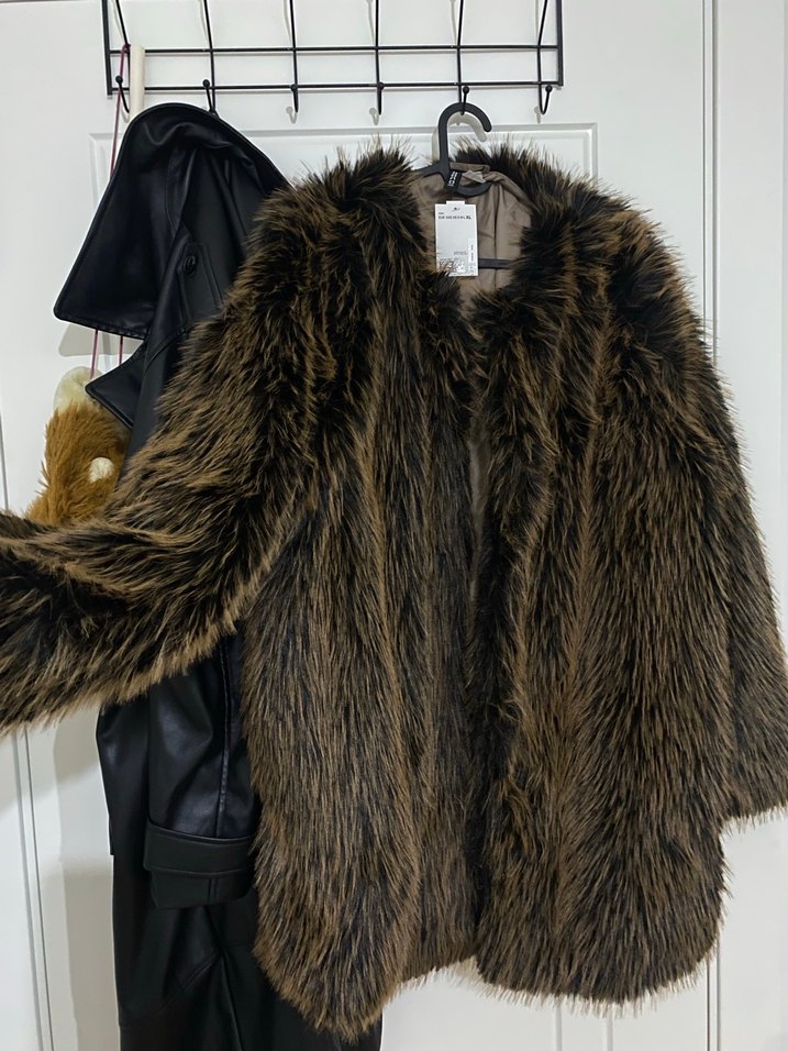 Koyu Kahverengi Kürk H&M - Görsel 3