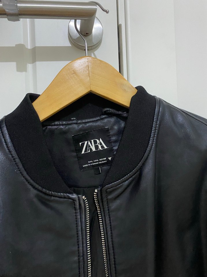 Zara Siyah Deri Ceket - Görsel 2