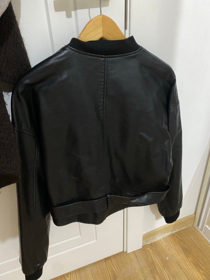 Zara Siyah Deri Ceket - Görsel 3