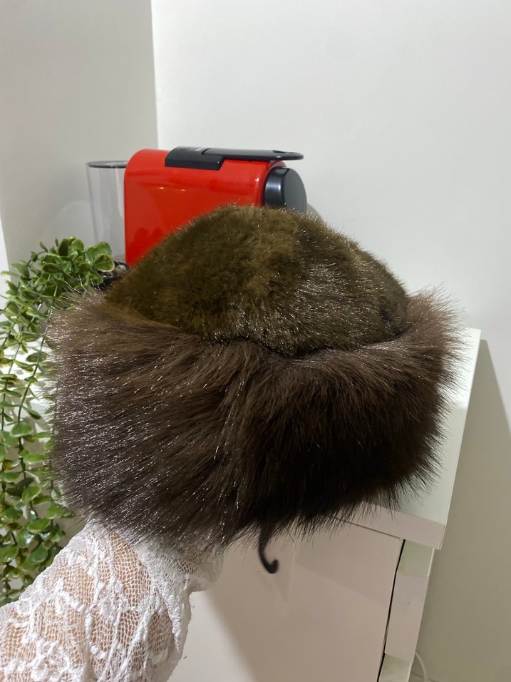 Kahverengi Kürklü Zara Şapka - Görsel 2