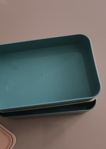 Turkuaz Renkli İki Katlı beslenmea Kabı - Görsel 3