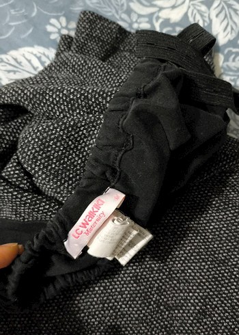 Gri Örme Rahat Kesim Kadın hamilelik tayt - Görsel 4