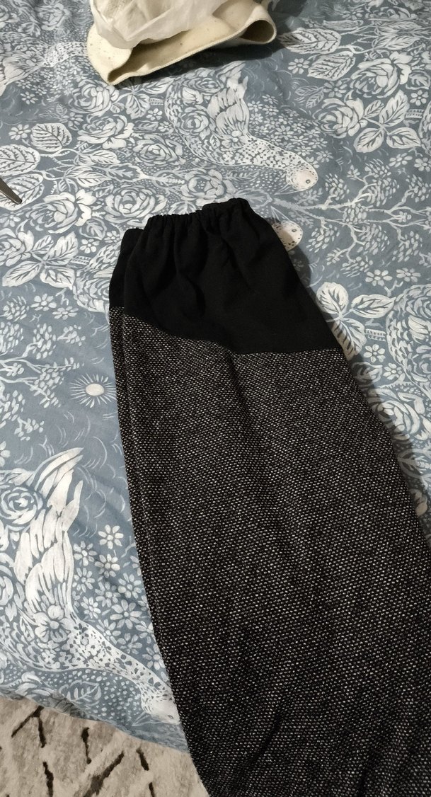 Gri Örme Rahat Kesim Kadın hamilelik tayt - Görsel 3