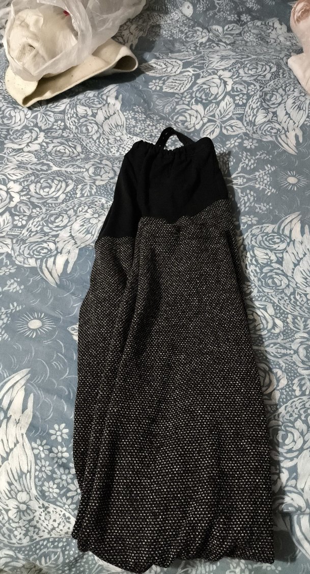 Gri Örme Rahat Kesim Kadın hamilelik tayt - Görsel 2