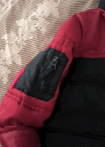 Bordo Siyah Erkek Çocuk Kürklü Mont - Görsel 3