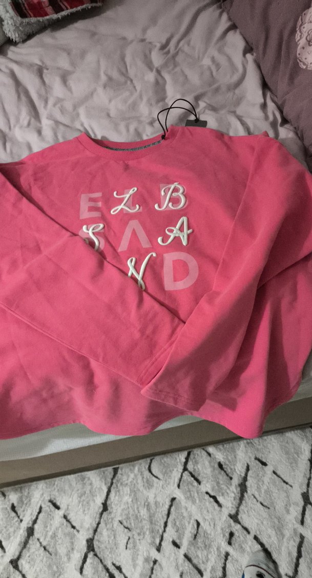 Pembe Baskılı uzun a Kollu sweet - Görsel 2