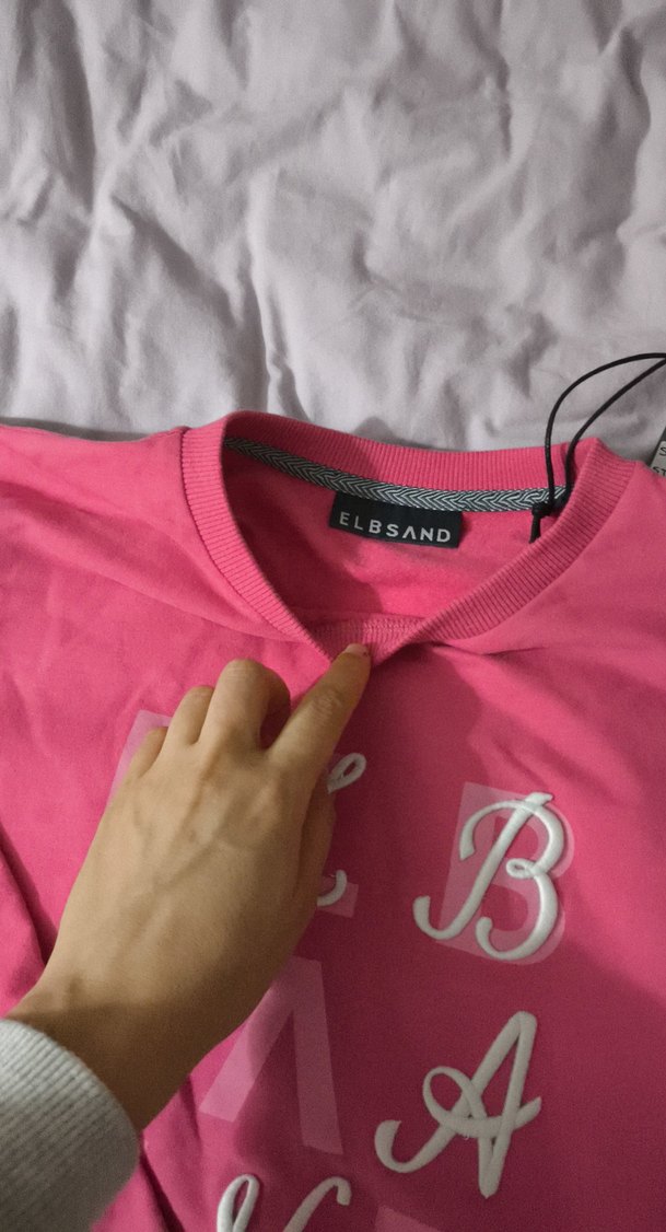 Pembe Baskılı uzun a Kollu sweet - Görsel 3